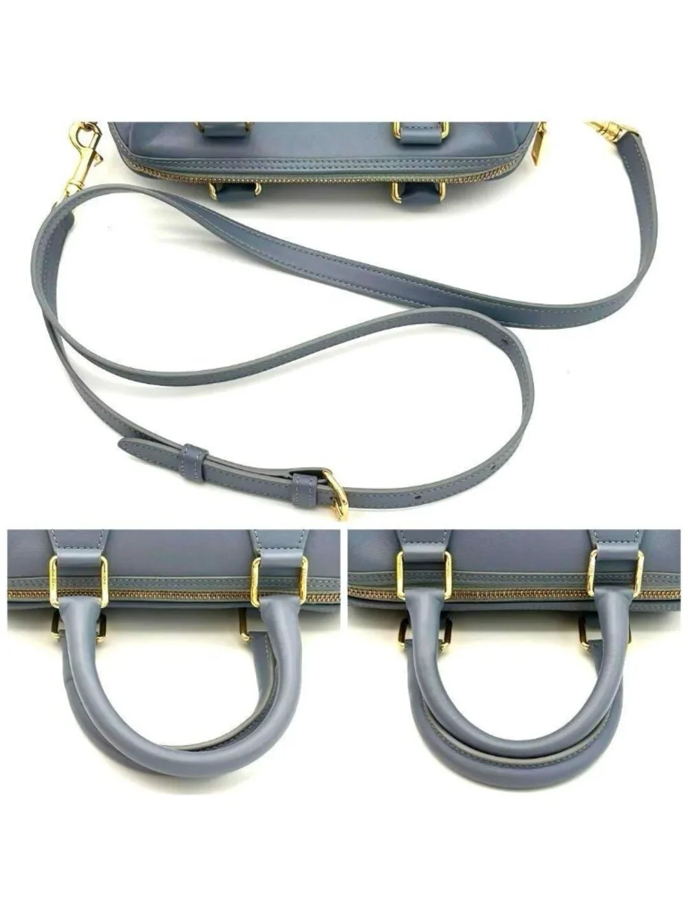 Celine Mini Boston Bag Cuir Triomphe Light Blue